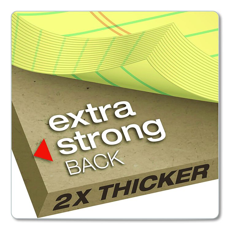 Gold Fibre Writing Pads, Wide/Legal Rule, (50) Canary Yellow 8.5 x 11 Sheets, 4/Pack