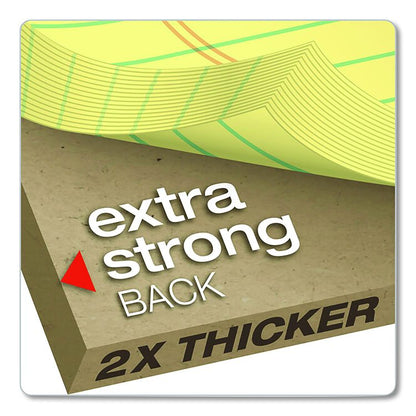 Gold Fibre Writing Pads, Wide/Legal Rule, (50) Canary Yellow 8.5 x 11 Sheets, 4/Pack