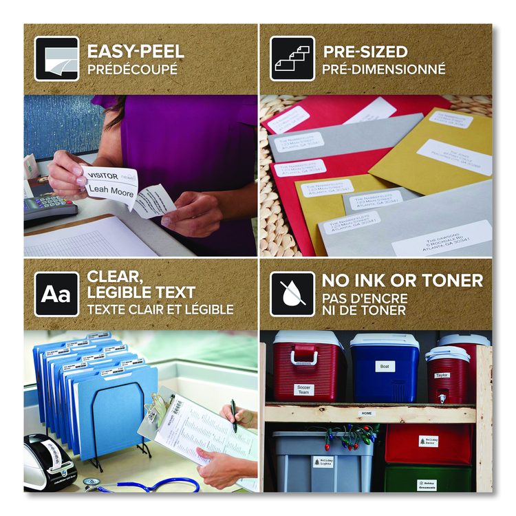 LabelWriter Address Labels, 1.25'' x 2.25'', White, 1,000 Labels/Roll
