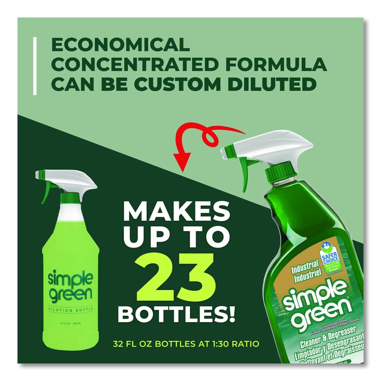 Industrial Cleaner and Degreaser, Concentrated, 24 oz Spray Bottle