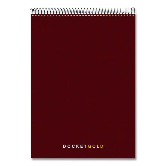 Docket Gold Planner Pad, Black Cover, Project-Management Format and Medium/College Rule, (70) White 8.5 x 11 Sheets