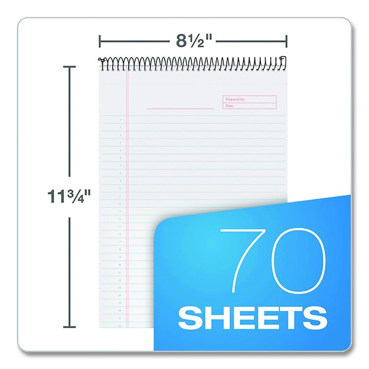 Docket Gold Planner Pad, Black Cover, Project-Management Format and Medium/College Rule, (70) White 8.5 x 11 Sheets