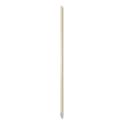 Metal Tip Threaded Hardwood Broom Handle, 0.94" dia x 60", Natural