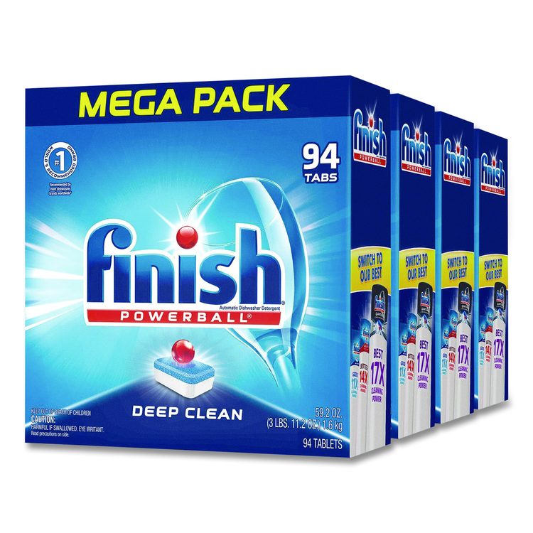 Powerball Dishwasher Tabs, Fresh Scent, 94/Box, 4 Boxes/Carton