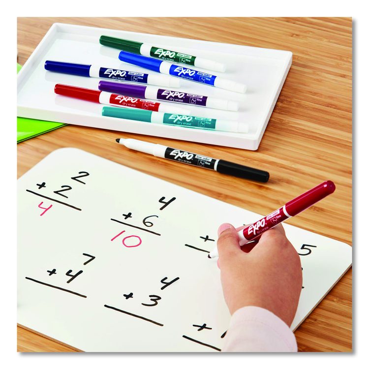 Low-Odor Dry-Erase Marker, Fine Bullet Tip, Black, Dozen