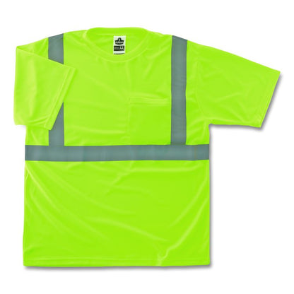 GloWear 8289-ECO Class 2 Recycled Hi-Vis T-Shirt, Small, Lime