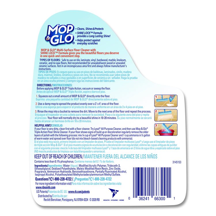 Ready to Use Multi-Surface Floor Cleaner, Fresh Citrus Scent, 64 oz Bottle, 6/Carton