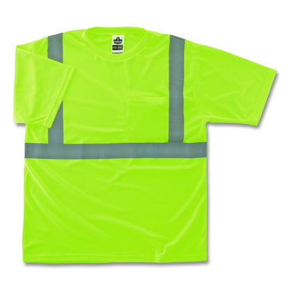 GloWear 8289-ECO Class 2 Recycled Hi-Vis T-Shirt, 2X-Large, Lime