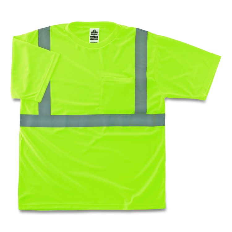 GloWear 8289-ECO Class 2 Recycled Hi-Vis T-Shirt, 3X-Large, Lime