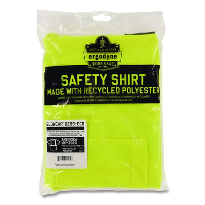 GloWear 8289-ECO Class 2 Recycled Hi-Vis T-Shirt, 4X-Large, Lime