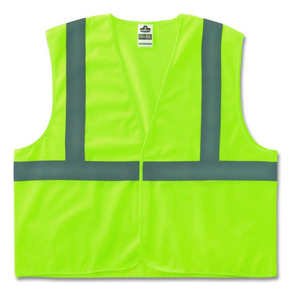 GloWear 8205HL-ECO Class 2 Recycled Hi-Vis Vest, Mesh, Polyester, X-Small, Lime