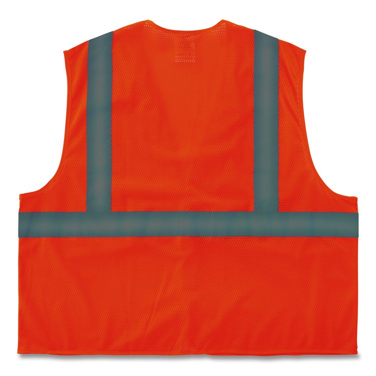 GloWear 8205HL-ECO Class 2 Recycled Hi-Vis Vest, Mesh, Polyester, X-Small, Orange