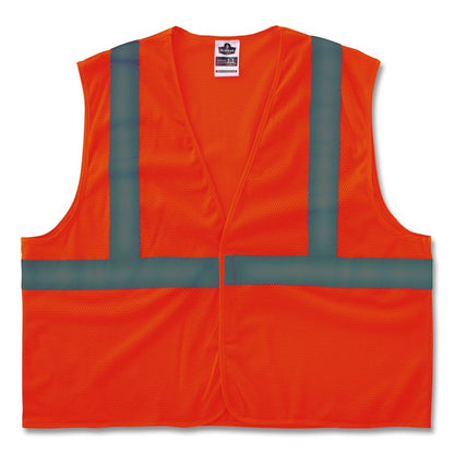 GloWear 8205HL-ECO Class 2 Recycled Hi-Vis Vest, Mesh, Polyester, X-Small, Orange