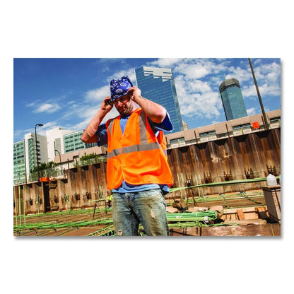 GloWear 8205HL-ECO Class 2 Recycled Hi-Vis Vest, Mesh, Polyester, 2X-Large/3X-Large, Orange