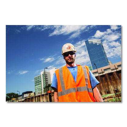 GloWear 8205HL-ECO Class 2 Recycled Hi-Vis Vest, Mesh, Polyester, 4X-Large/5X-Large, Orange