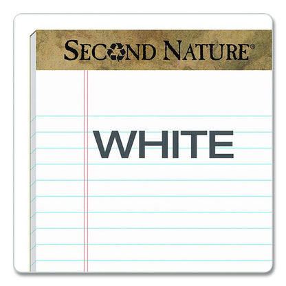 Second Nature Recycled Ruled Pads, Narrow Rule, (50) White 5 x 8 Sheets, Dozen