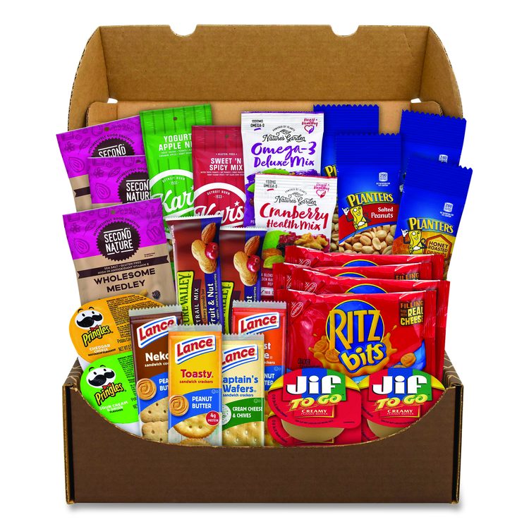 On The Go Snack Box, 27 Assorted Snacks/Box