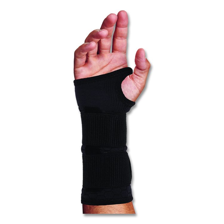 ProFlex 685 Wrist Support Sleeve with Double Strap, Large, Fits Left Hand/Right Hand, Black