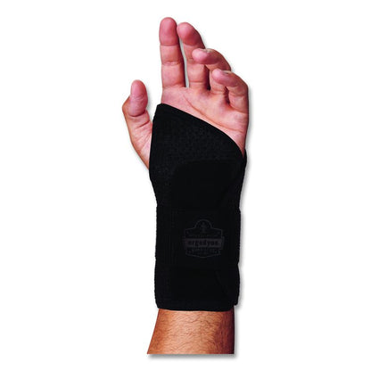 ProFlex 4005 Wrist Brace Support with Single Strap, Medium, Fits Left Hand, Black