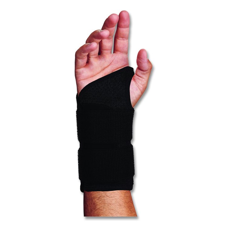 ProFlex 4015 Wrist Brace Support with Double Strap, Small, Fits Right Hand, Black