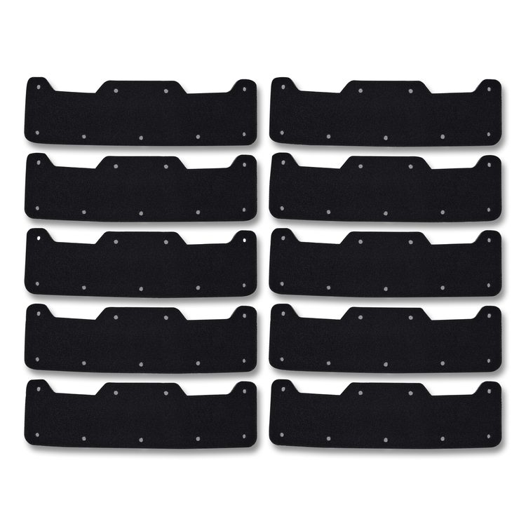 Skullerz 8953 Hard Shell Bump Cap Sweatband Replacement, Black, 10/Pack
