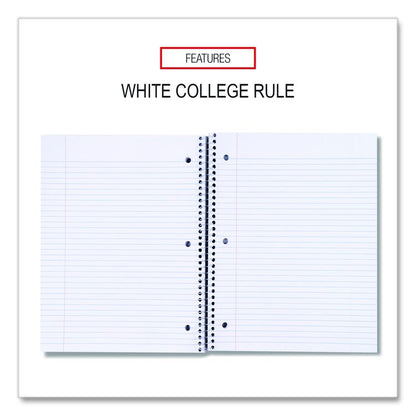 Wirebound Notebook, 3-Subject, Medium/College Rule, Black Cover, (120) 11 x 8.5 Sheets