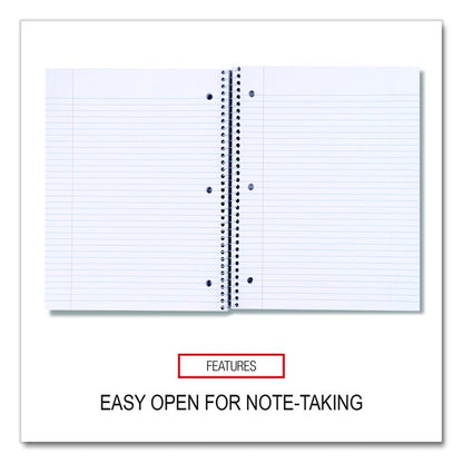 Wirebound Notebook, 3-Subject, Medium/College Rule, Black Cover, (120) 11 x 8.5 Sheets