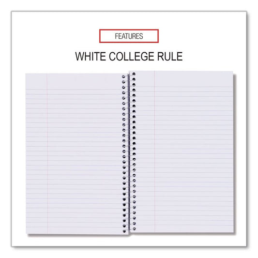 Wirebound Notebook, 3-Subject, Medium/College Rule, Black Cover, (120) 9.5 x 6 Sheets (Each)