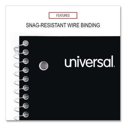 Wirebound Notebook, 3-Subject, Medium/College Rule, Black Cover, (120) 9.5 x 6 Sheets