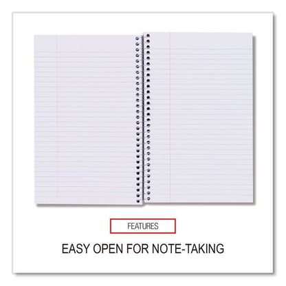 Wirebound Notebook, 3-Subject, Medium/College Rule, Black Cover, (120) 9.5 x 6 Sheets