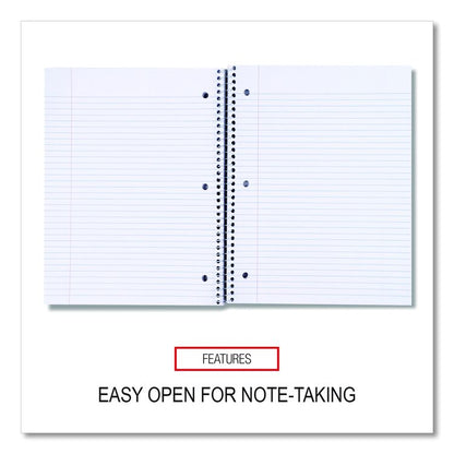 Wirebound Notebook, 5-Subject, Medium/College Rule, Black Cover, (200) 11 x 8.5 Sheets