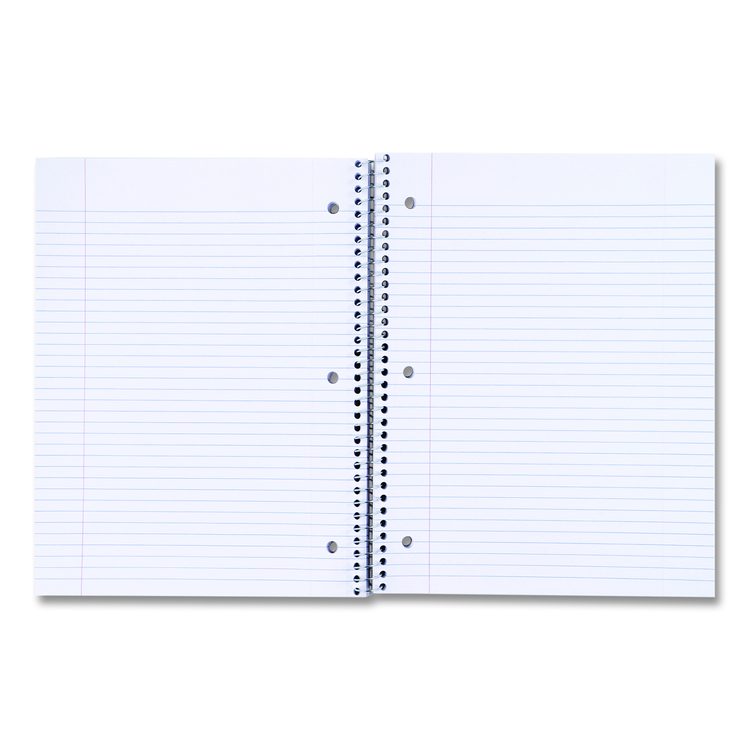 Wirebound Notebook, 1-Subject, Medium/College Rule, Black Cover, (100) 11 x 8.5 Sheets
