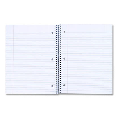 Wirebound Notebook, 1-Subject, Medium/College Rule, Black Cover, (100) 11 x 8.5 Sheets