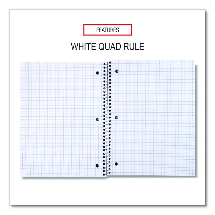 Wirebound Notebook, 1-Subject, Quadrille Rule (4 sq/in), Black Cover, (70) 10.5 x 8 Sheets