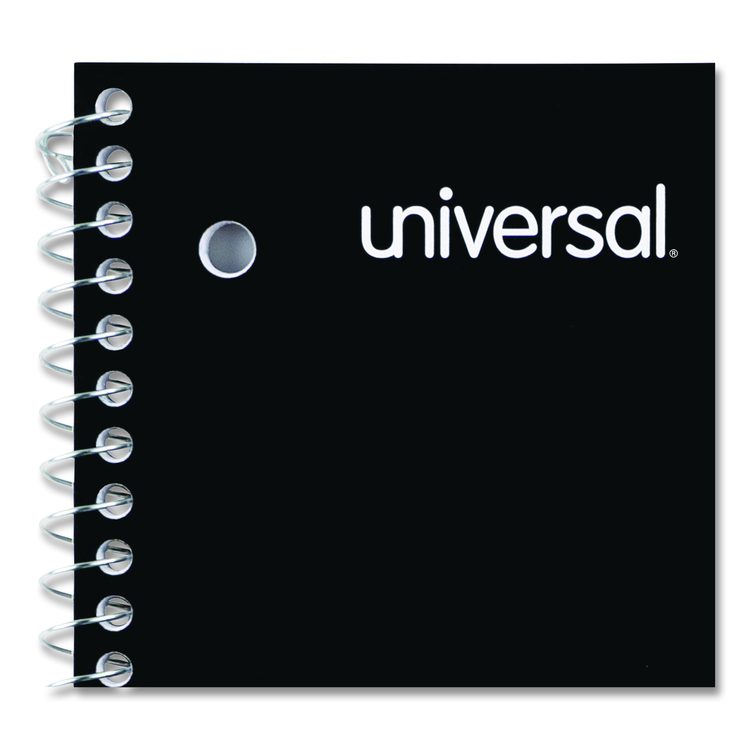 Wirebound Notebook, 1-Subject, Quadrille Rule (4 sq/in), Black Cover, (70) 10.5 x 8 Sheets