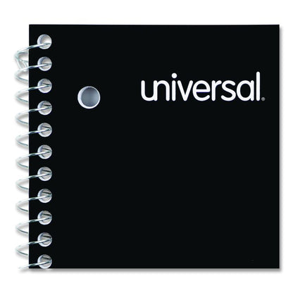 Wirebound Notebook, 1-Subject, Quadrille Rule (4 sq/in), Black Cover, (70) 10.5 x 8 Sheets