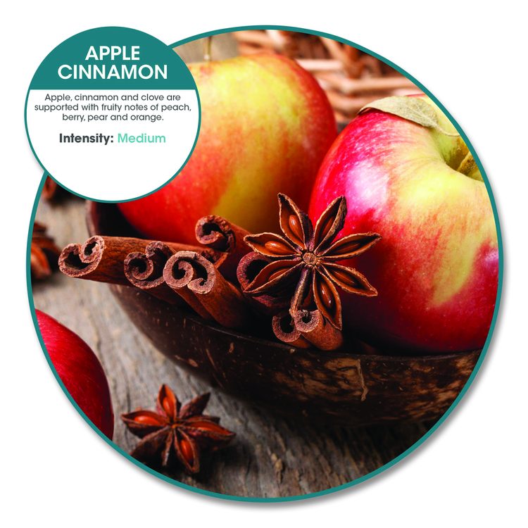 Anti-Splash Urinal Screen, Apple Cinnamon Scent, Red, 0.11 oz, 10/Box