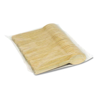 Bamboo Cutlery, Mediumweight Spoon, Paper, Light Golden, 100/Pack, 10 Packs/Carton