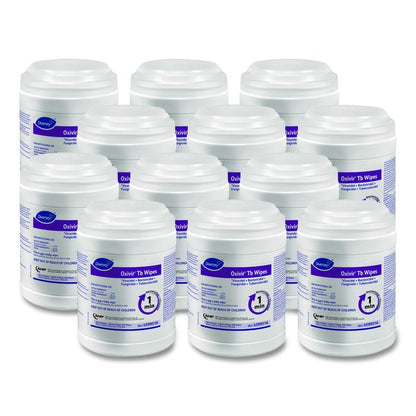 Oxivir TB Disinfectant Wipes, 7 x 6, White, 160/Canister, 12 Canisters/Carton
