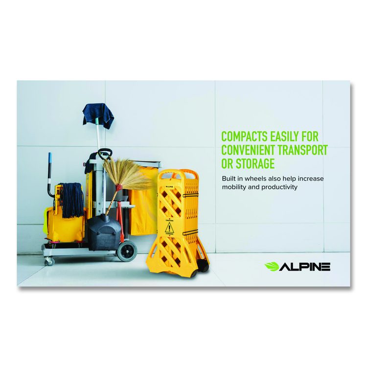 Expandable Portable Fence Barrier Safety Barricade, Plastic, 1.97 x 153.54 x 39.76, Yellow