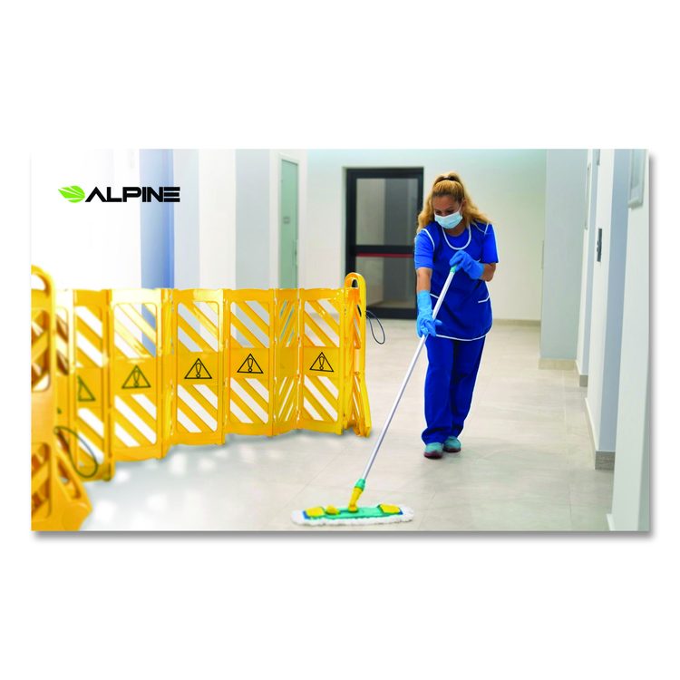 Expandable Portable Fence Barrier Safety Barricade, Plastic, 1.97 x 153.54 x 39.76, Yellow