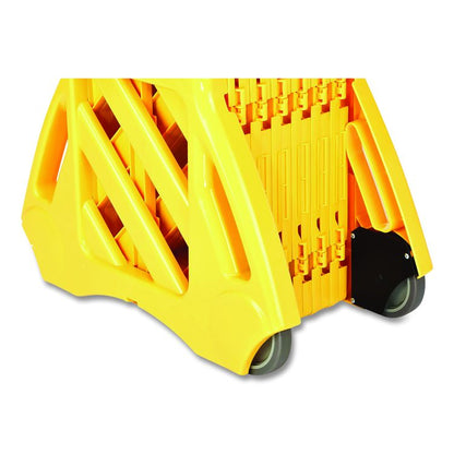 Expandable Portable Fence Barrier Safety Barricade, Plastic, 1.97 x 153.54 x 39.76, Yellow