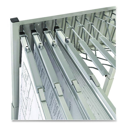 Blueprint Storage Cabinet Rolling Stand, Assorted Document Sizes Accommodated, 27" x 28.5" to 46.5" x 46" to 66", Gray