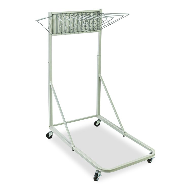 Blueprint Storage Cabinet Rolling Stand, Assorted Document Sizes Accommodated, 27" x 28.5" to 46.5" x 46" to 66", Gray