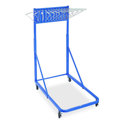 Blueprint Storage Cabinet Rolling Stand, Assorted Document Sizes Accomodated, 27" x 28.5" to 46.5" x 46" to 66", Blue