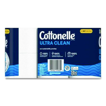 Ultra CleanCare Toilet Paper, Strong Bath Tissue, Septic Safe, 1-Ply, White, 284 Sheets/Roll, 12 Rolls/Pack, 4 Packs/Carton