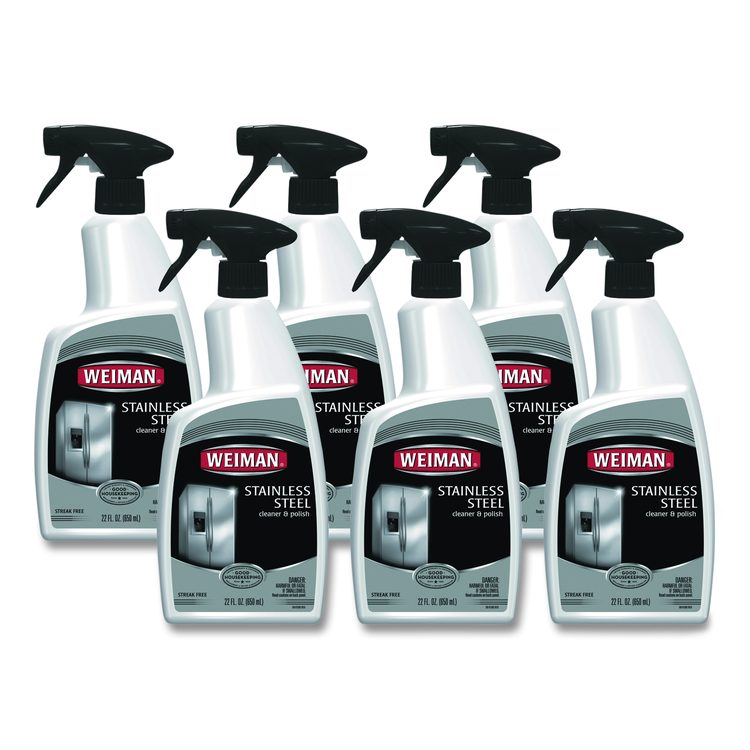 Stainless Steel Cleaner and Polish, 22 oz Spray Bottle, 6/Carton
