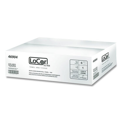 Hard Wound Roll Towel, TAD, 1-Ply, 7" x 1,200 ft, White, 6 Rolls/Carton