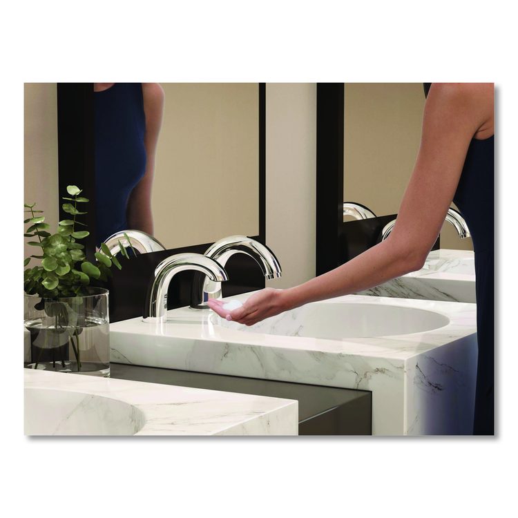 One Shot Soap Dispenser - Touch Free, Foam, 800 mL/1,600 mL, 1.9 x 5.5 x 4, Polished Chrome