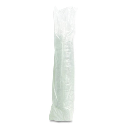 PET Cold Cup Straw-Slot Lids, Fits 9 oz Squat/12 oz Cold Cups, Plastic, Clear, 1,000/Carton
